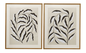 Emerging Weeds II Framed Print - Gray