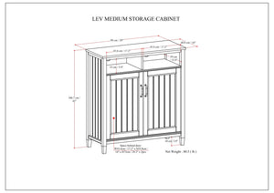 Lev - Medium Storage Cabinet - Smoky Brown