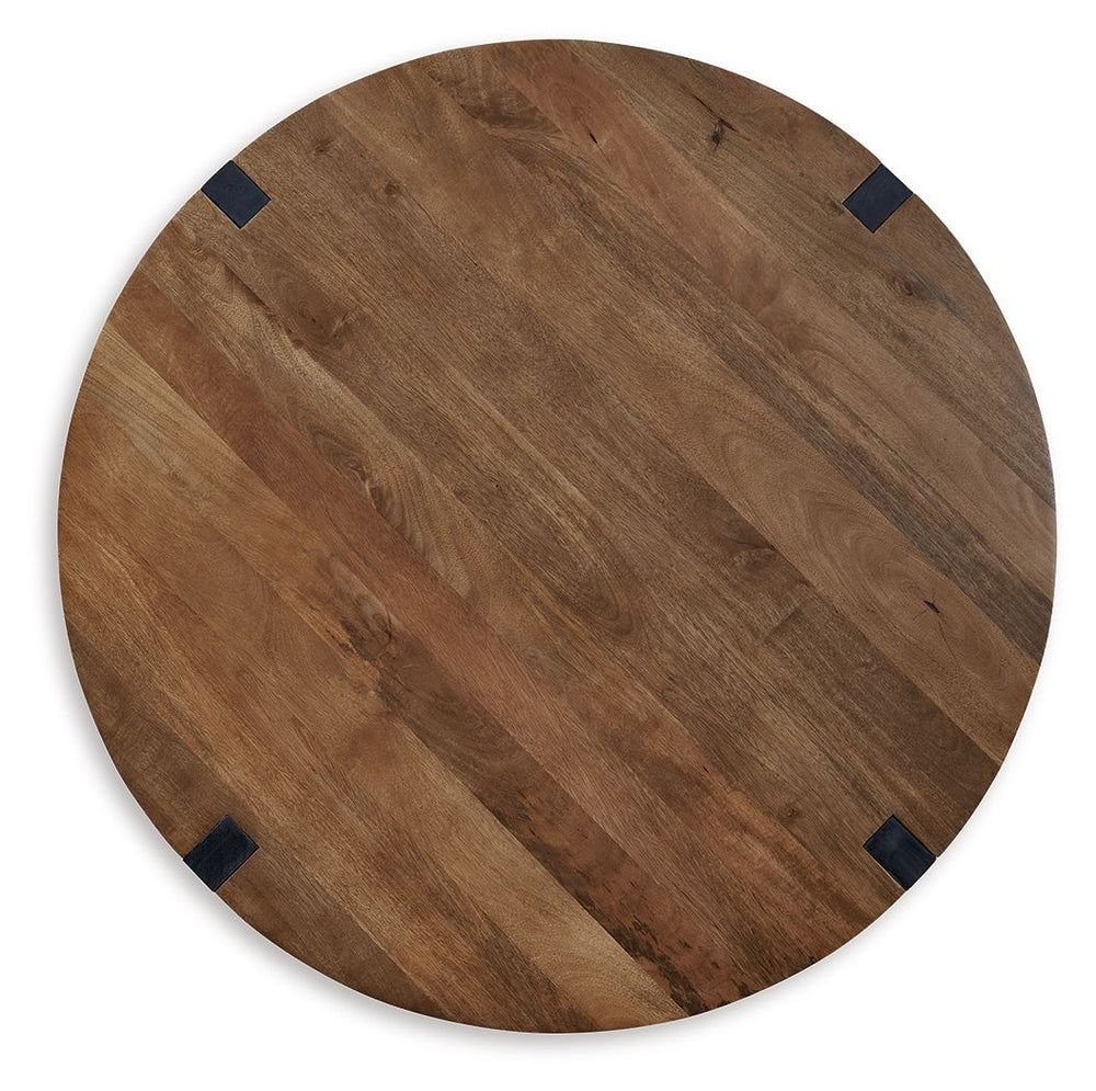 Hanneforth - Round Cocktail Table - Brown