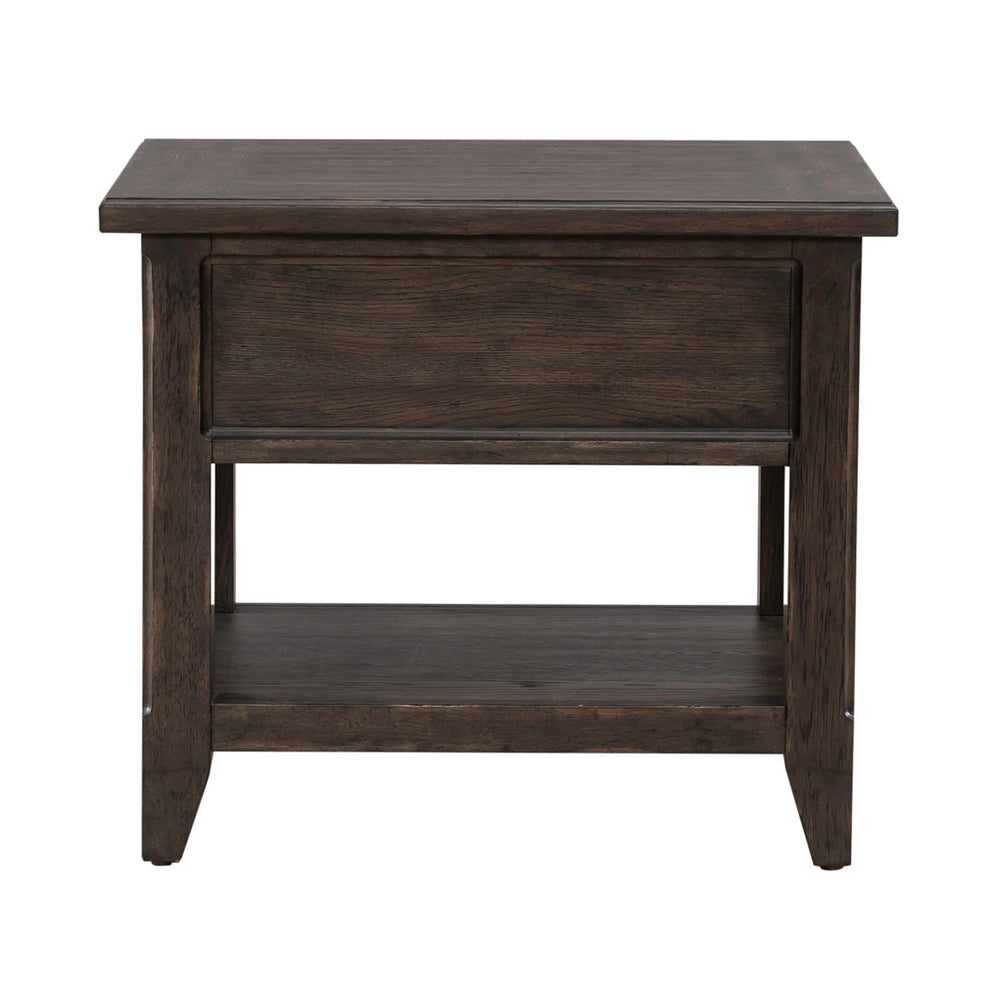 Paradise Valley - Rectangular End Table - Saddle Brown