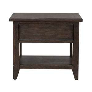 Paradise Valley - Rectangular End Table - Saddle Brown