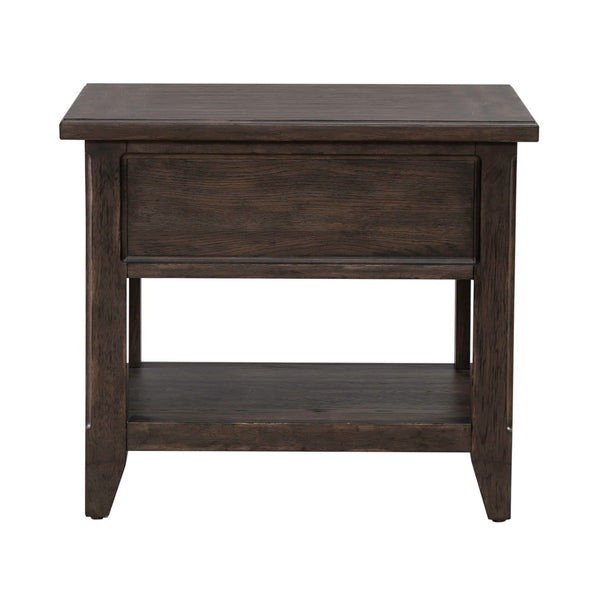 Paradise Valley - Rectangular End Table - Saddle Brown