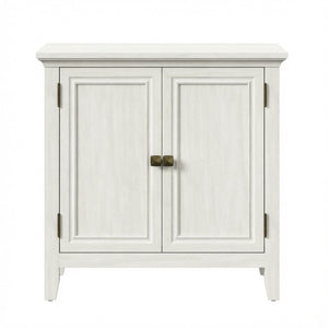 2 Door Buffet Cabinet With Adjustable Shelves - Matte White / Grayish