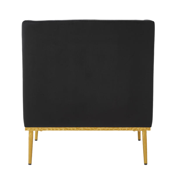 Elegant Curved Armrest Accent Armchair