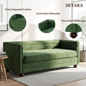 3 Seater Sofa Upholstery With Square Arms, Living Room Couch