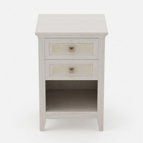 Nightstand With 2 Drawers Bedside Table
