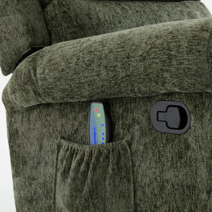 Manual Recliner Massage Chair With Swivel Rocker, 8 Massage Modes, Side Storage Pocket