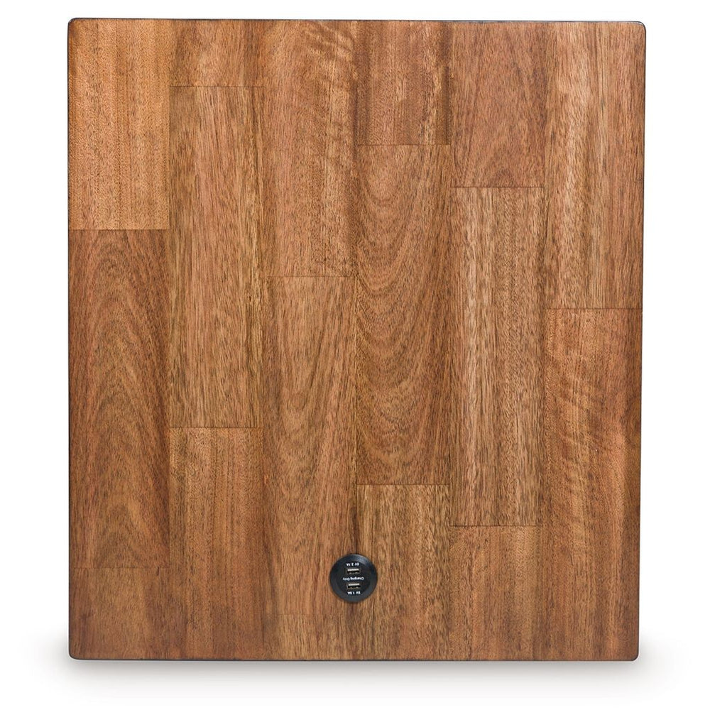 Wildenauer - Rectangular End Table - Brown / Black