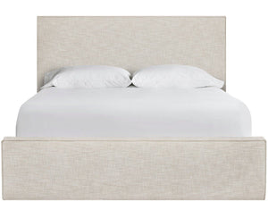 Oasis - Upholstered King Bed - White / Beige