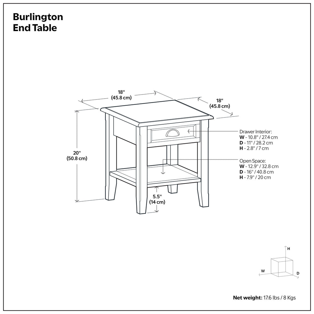 Burlington - End Table - Mahogany Brown