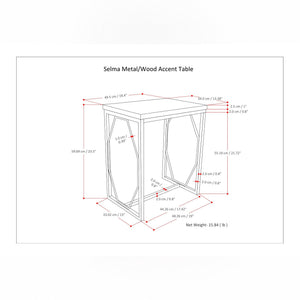 Selma - Handcrafted Metal And Wood Accent Table