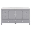 Bathroom Vanity With Separate Sink, Soft Close Doors And 4 Drawers
