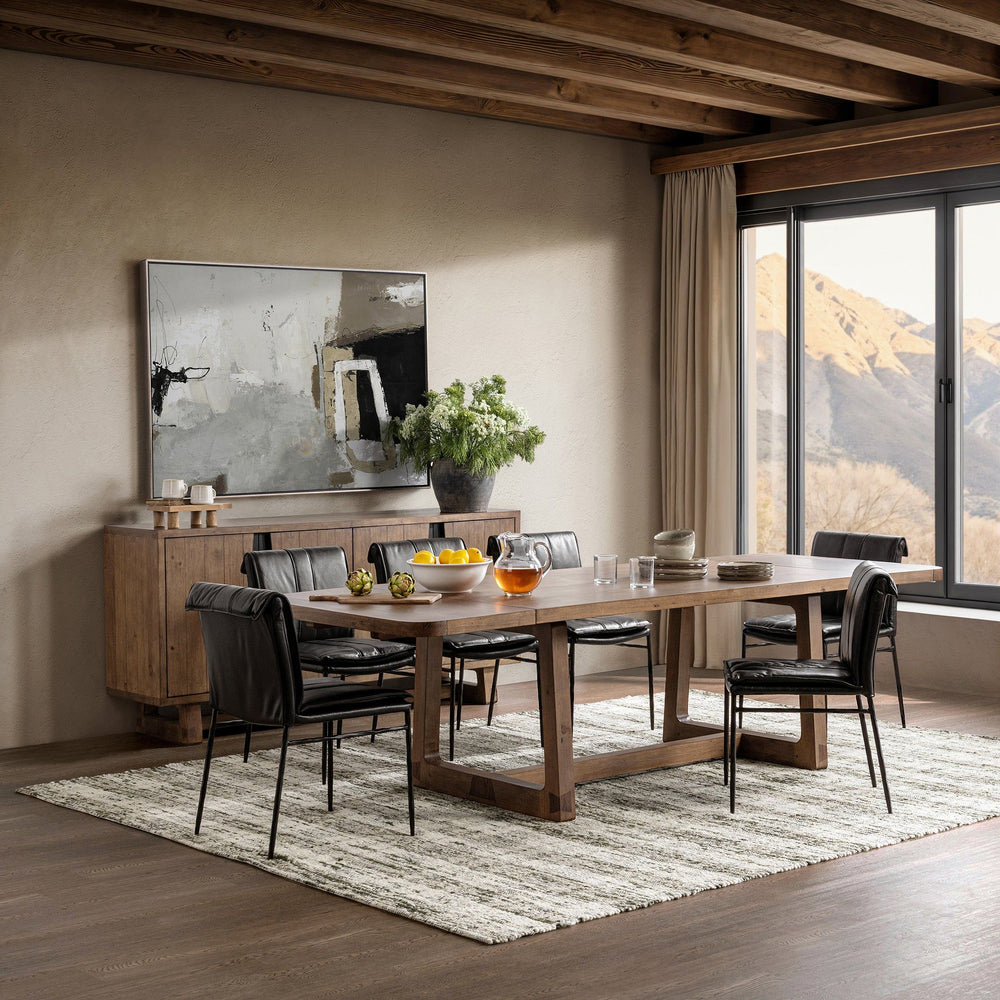 Lyra - Dining Table With Extensions - Smoke Brown