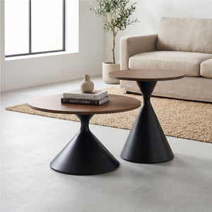 2 Piece Coffee Round Table Set