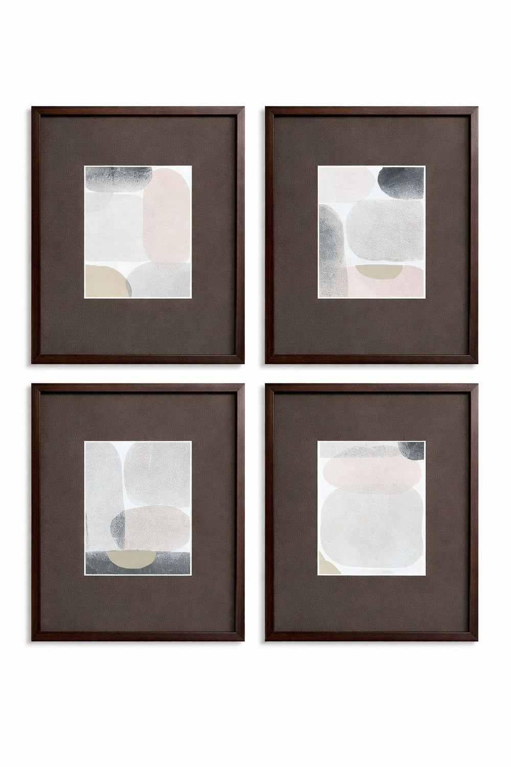 Stone Secrets Framed Print s/4 - Brown
