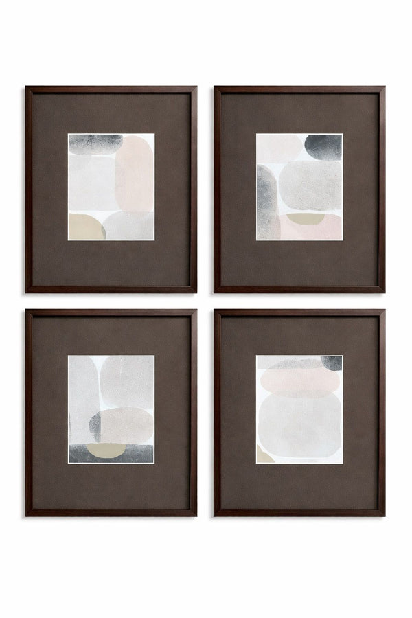 Stone Secrets Framed Print s/4 - Brown