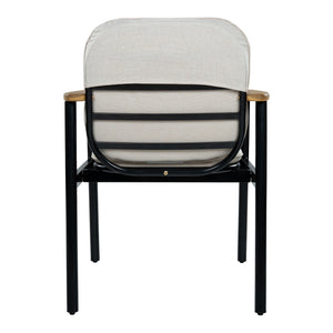 Outdoor Dining Chair - Beige / Black / Teak