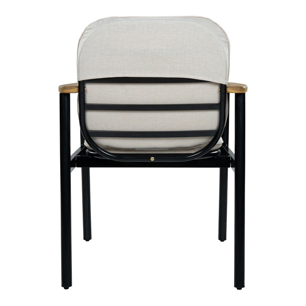 Outdoor Dining Chair - Beige / Black / Teak