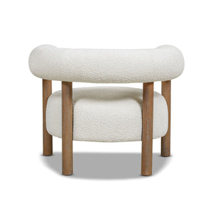 Fuji - Barrel Accent Arm Chair - Ivory White