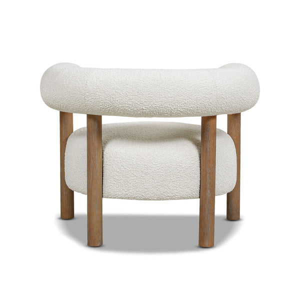 Fuji - Barrel Accent Arm Chair - Ivory White