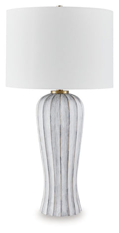Lanwell - Poly Table Lamp - Antique Gray