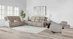 Penfield - Power Zero G Console Loveseat With Heat, Massage & Speaker P3 - Frappe