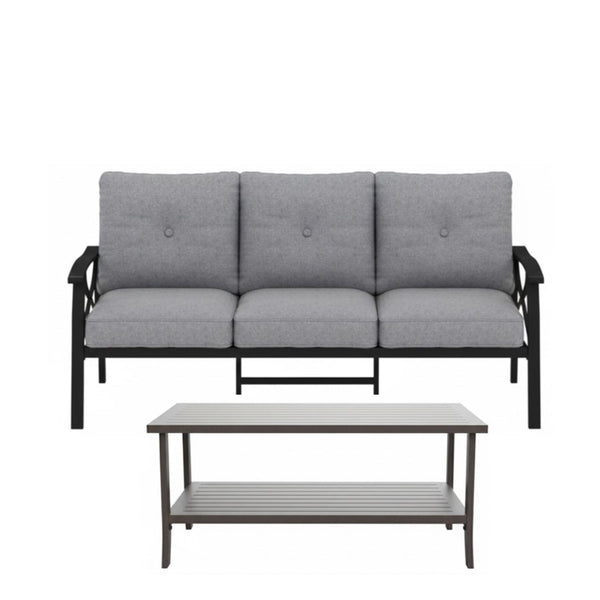Patio Furniture Set With Coffee Table And Cushions For Backyard