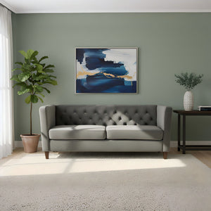 Button Tufted 3 Seater Sofa For Living Room