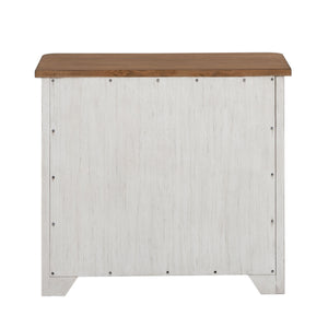 Farmhouse Reimagined - Lateral File - Antique White / Chestnut Tops