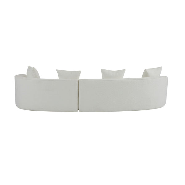 Elegant Curved Sectional Sofa With Full Foam Comfort