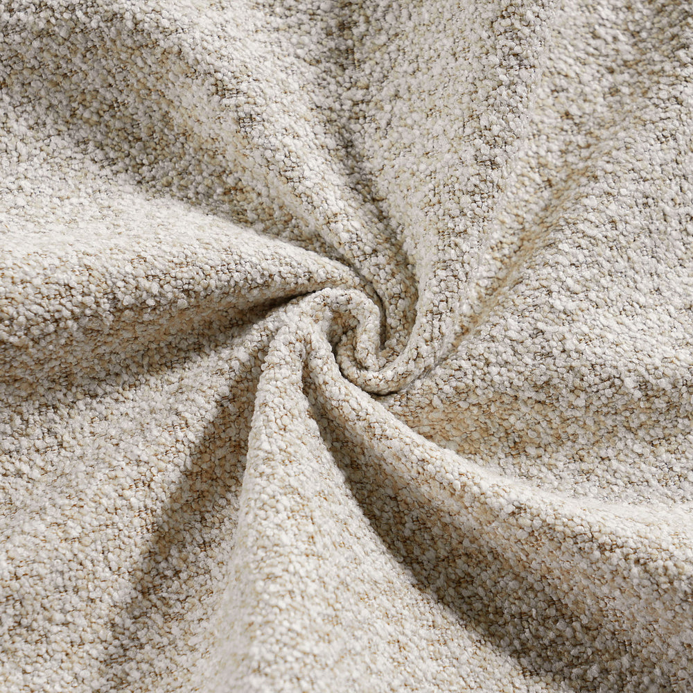 Double Pillow Upholstered Headboard, Skin Friendly Textured Fabric , Queen - Beige