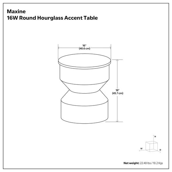 Maxine - Side Table - Black White