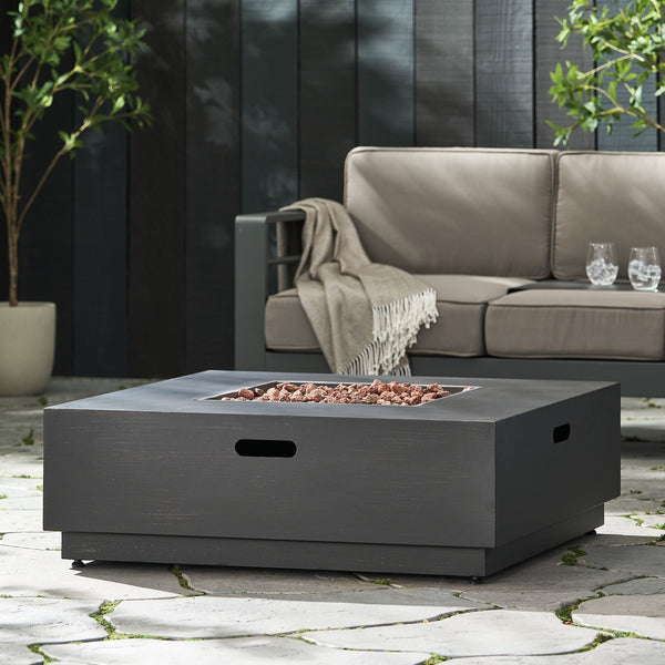 Modern Square Fire Pit With 50, 000 Btu
