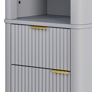 Tall Bathroom Storage Cabinet With Adjustable Shelves And 1 Drawer & Door