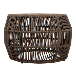 Round Side Table With Rope Frame