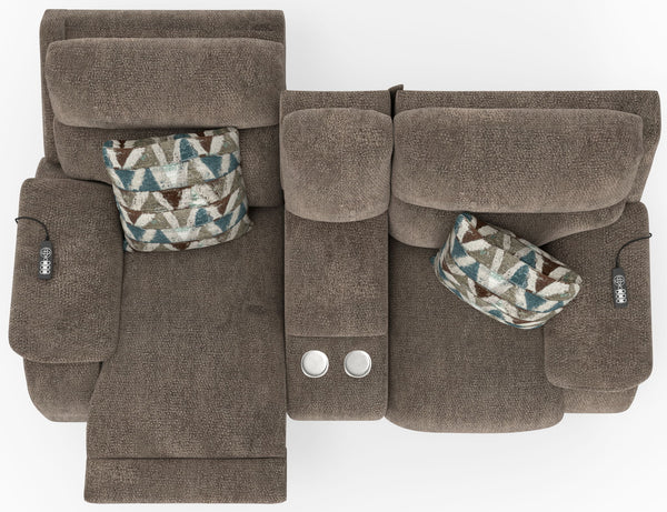 Joya - Power Headrest Power Lay Flat Reclining Console Loveseat With CR3 Heat/Massage/Lumbar/ZG