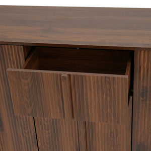 Colored Fluted Sideboard With 3 Doors And 1 Drawer