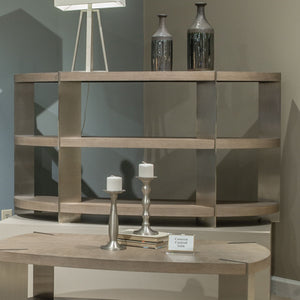 Harlow - Sofa Table - Sandstone & Satin Nickel