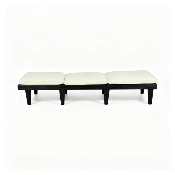 Ariana - Chaise Lounge With Cushion For Outdoor - Black