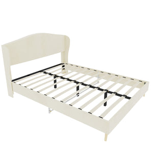 Upholstered Bed, Tufted Headboard, Comfortable Sleep