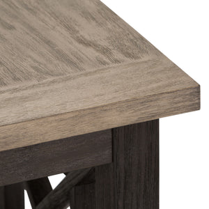 Heatherbrook - Chair Side Table - Charcoal & Ash