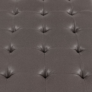 Upholstered Coffee Table With Rack - Dark Brown
