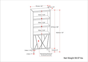Jager - Bookshelf With Doors - Natural