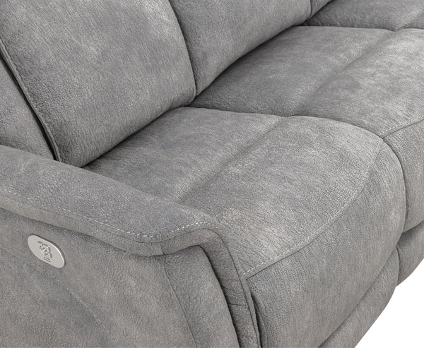 Linus - Zero Gravity Power Reclining Sofa - Hudson Gray
