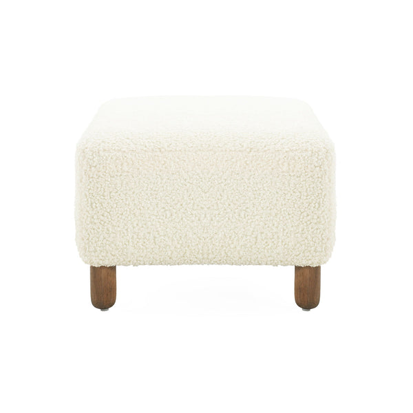 Contemporary Ottoman With Foam Cushion And Durable Upholstery