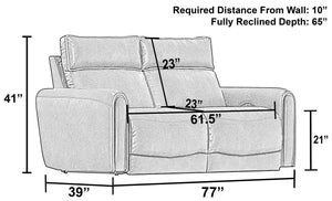 Nico - Power Headrest Reclining Loveseat