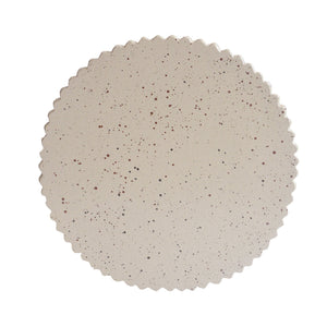 Side Table With Speckled Ribbed Texture
