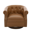 360° Swivel Accent Chair With Curved Back