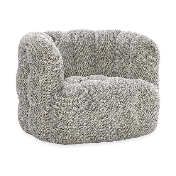 Walter - Upholstered Swivel Chair - Heathered Gray