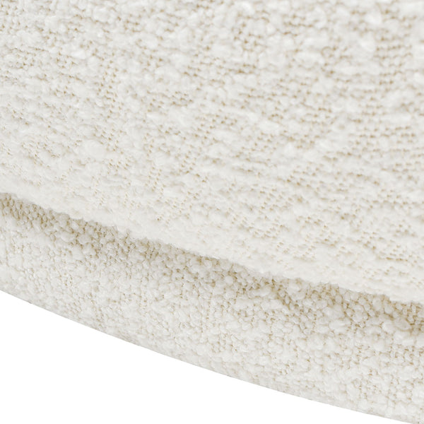 Aire - RAF Modern Rounded Chaise Lounge - Ivory White